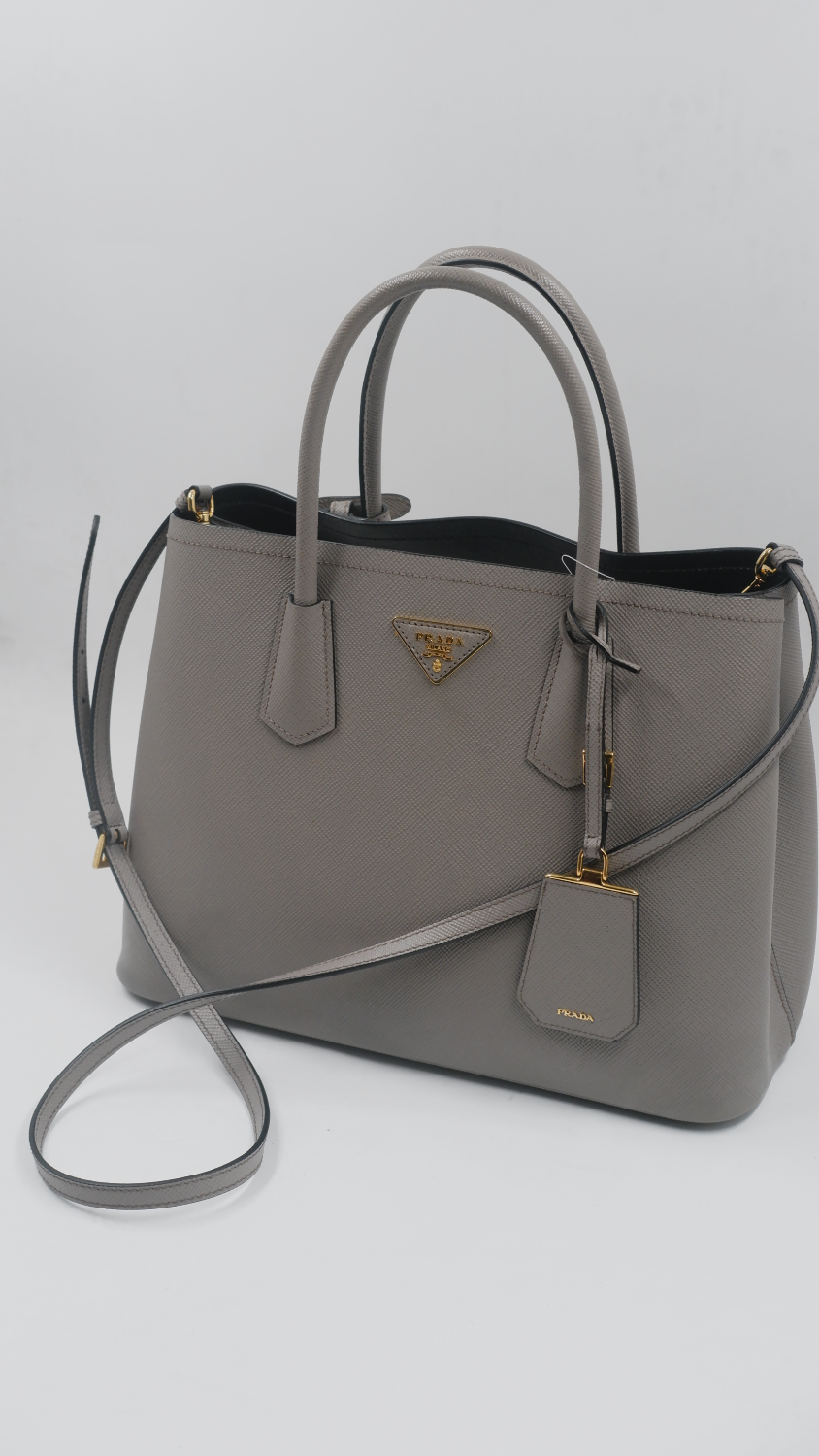 Cuir Gray Shoulder Bag