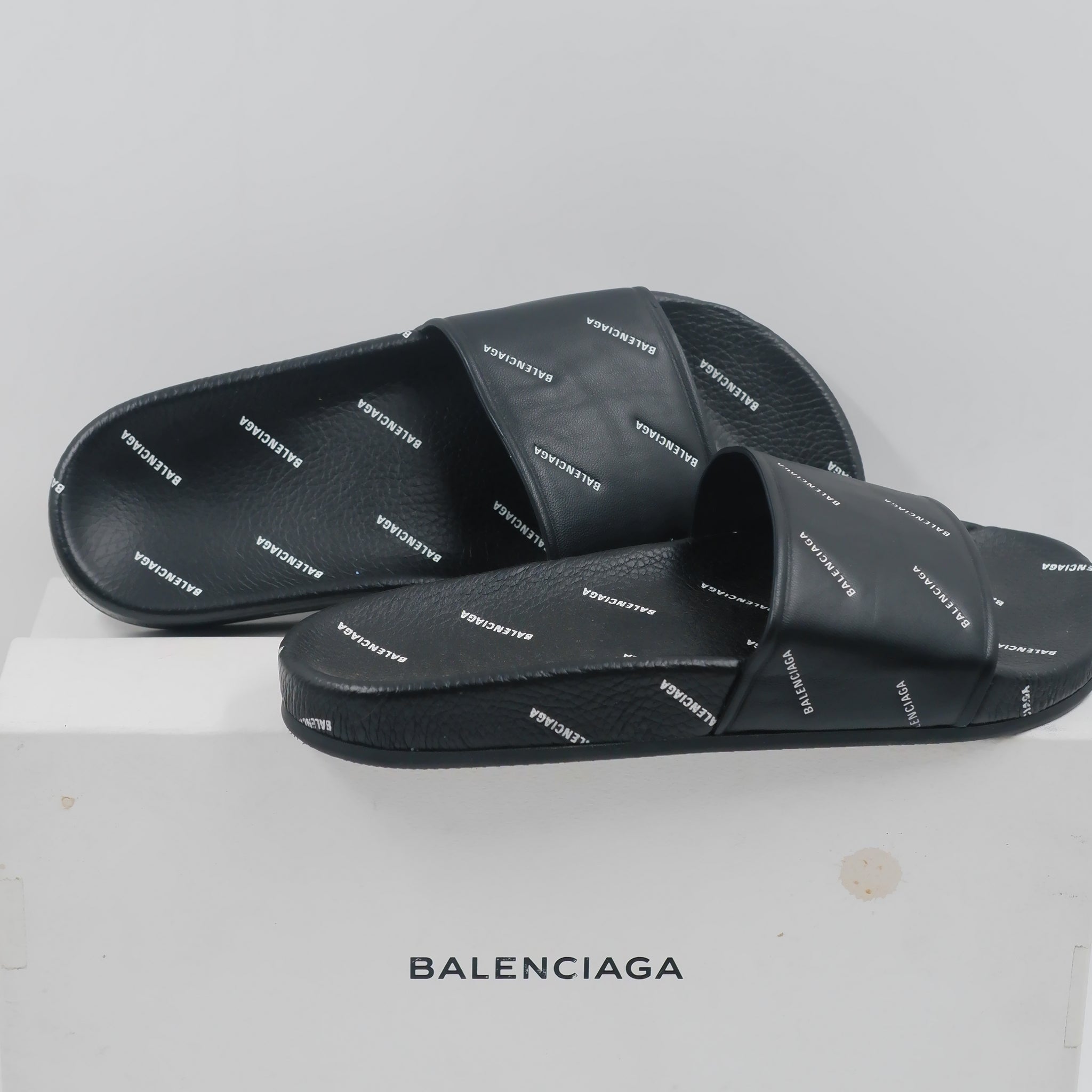 Nappa Allover Logo Embossed Women's Pool Slides