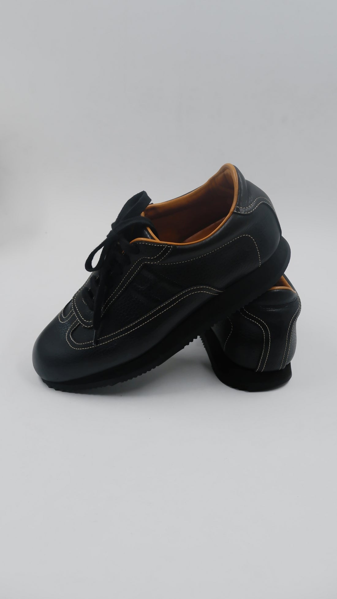 H Logo Leather Low Cut Sneakers