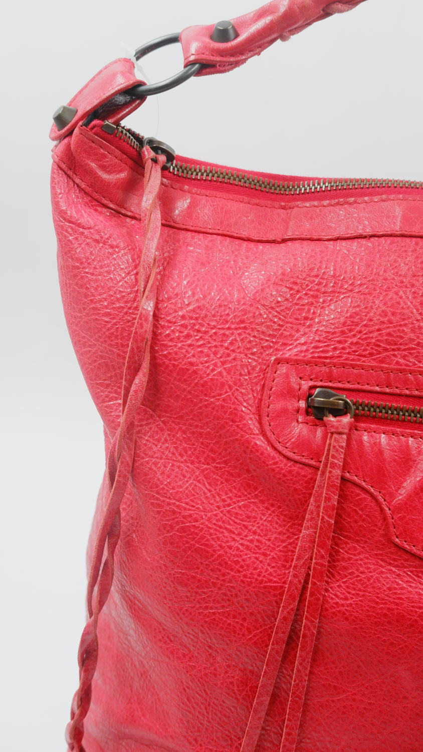 Rose Thulian Lambskin Leather Day Bag