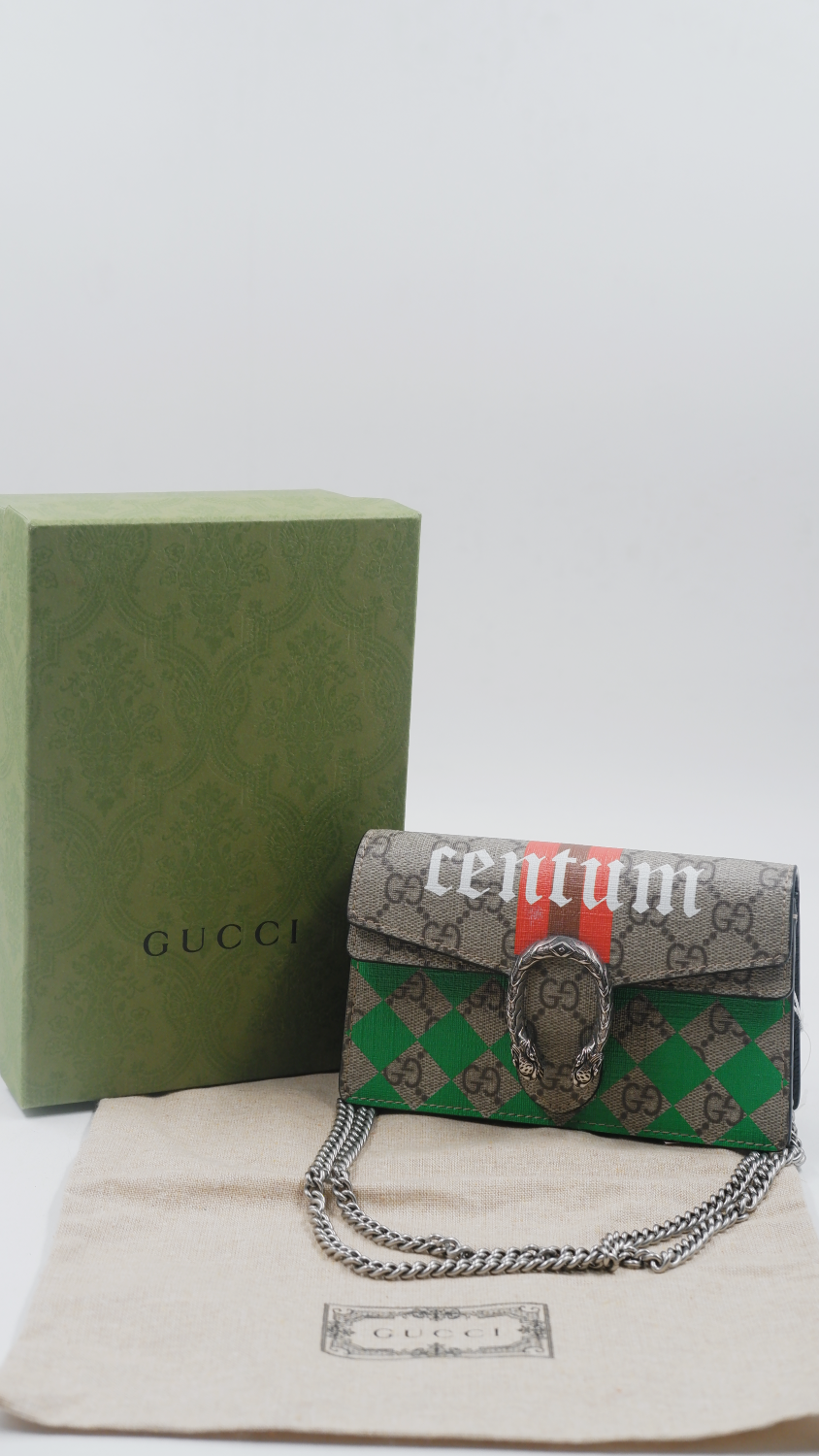 GG Supreme Monogram Centum Super Mini Dionysus