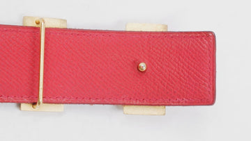 H- Buckle Reversible Leather Belt