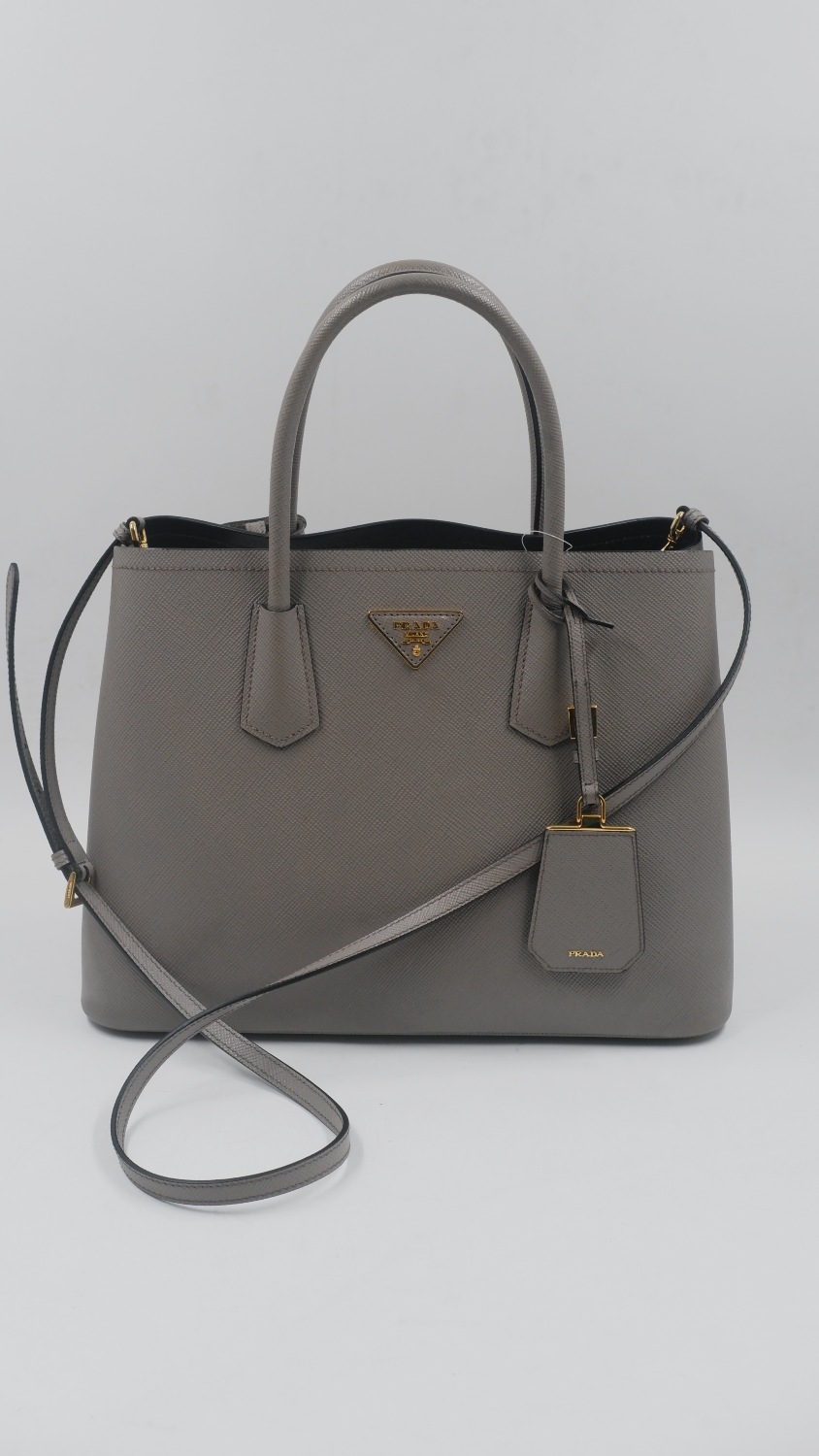 Cuir Gray Shoulder Bag