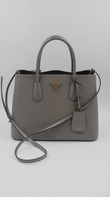 Cuir Gray Shoulder Bag