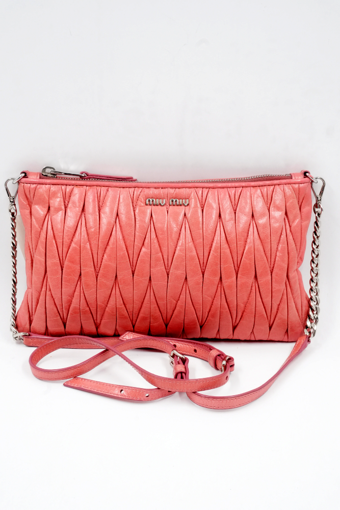Mattelasse Leather Clutch