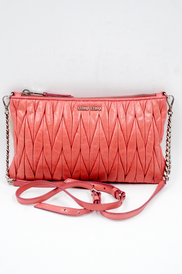 Mattelasse Leather Clutch