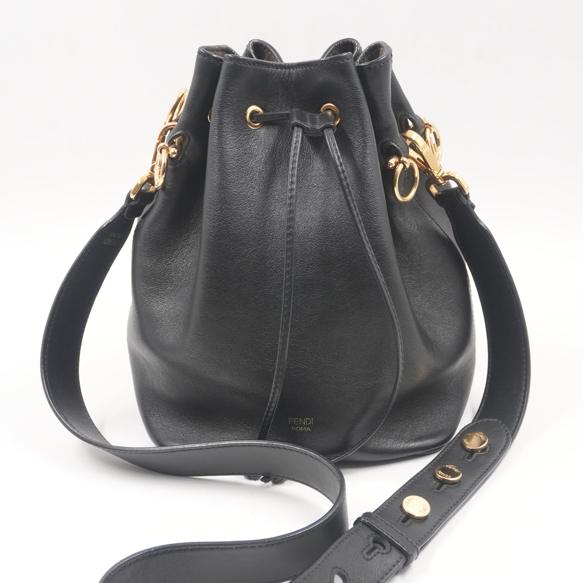 Black Mon Tresor Mini Leather Bucket Bag