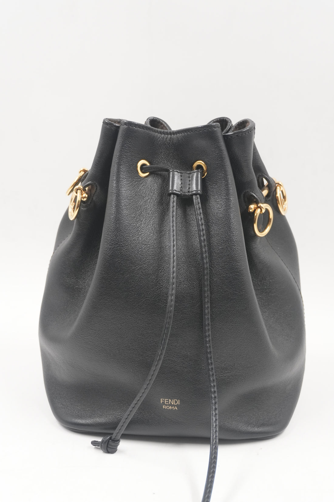 Black Mon Tresor Mini Leather Bucket Bag
