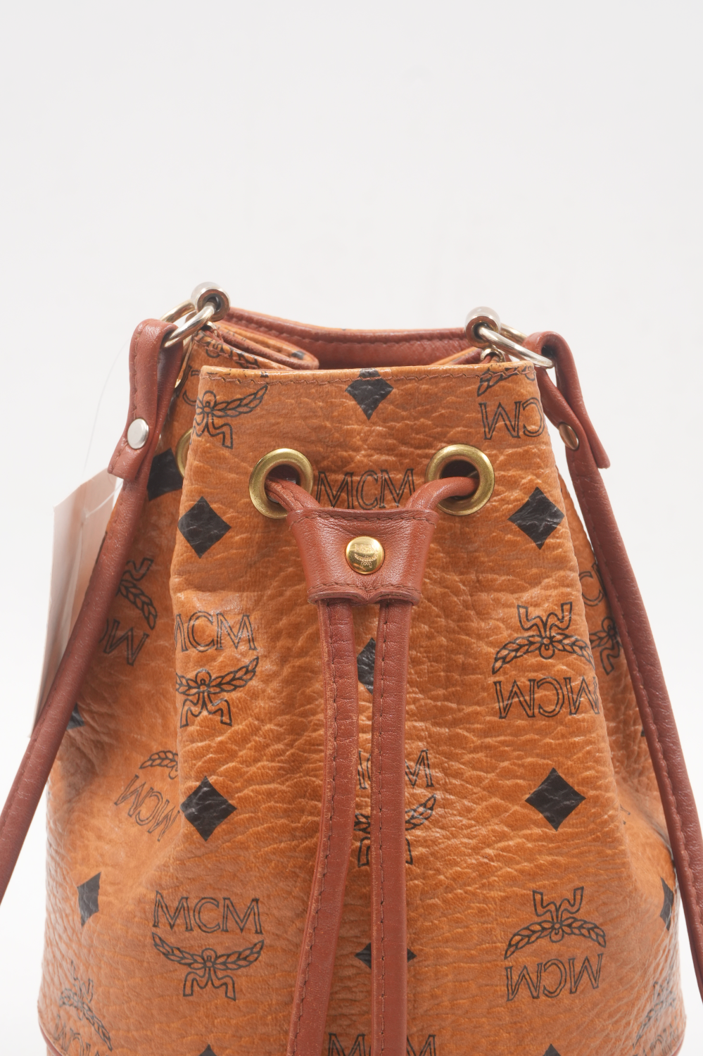 Drawstring Visetos Bucket Bag