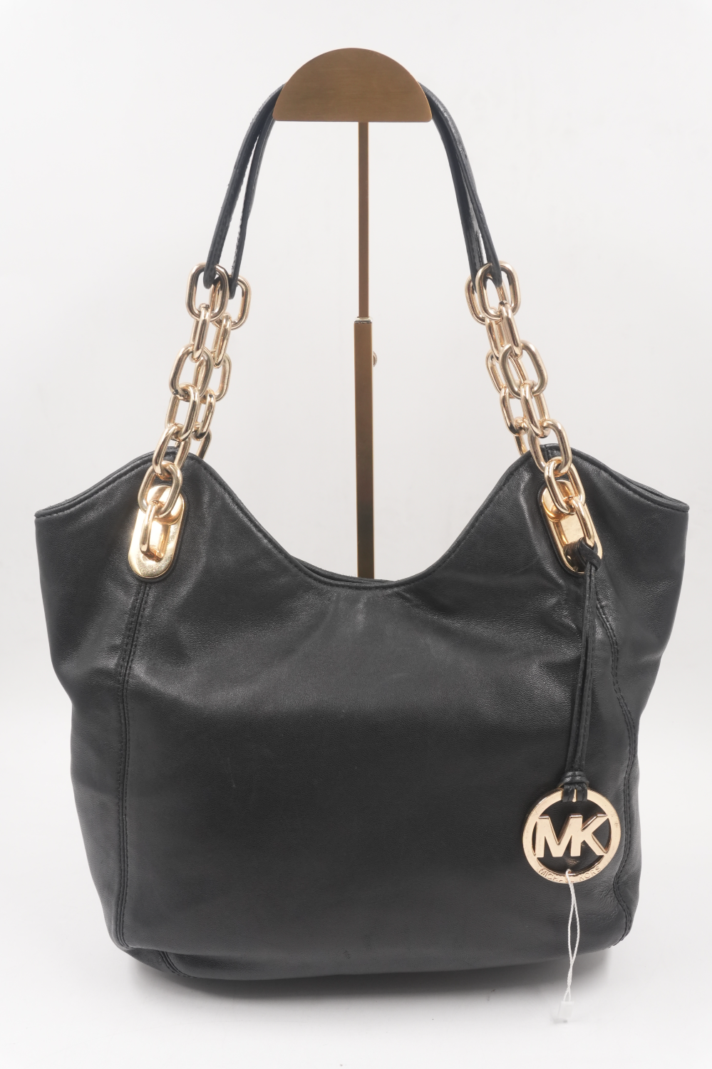 Lily Tote Black Leather Shoulder Bag