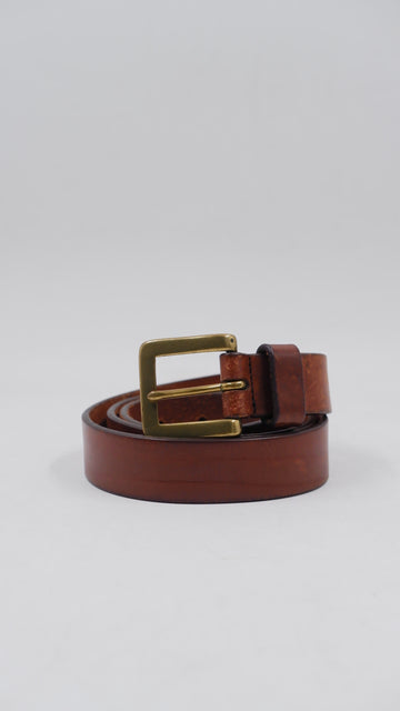 Vintage Brown Leather Belt