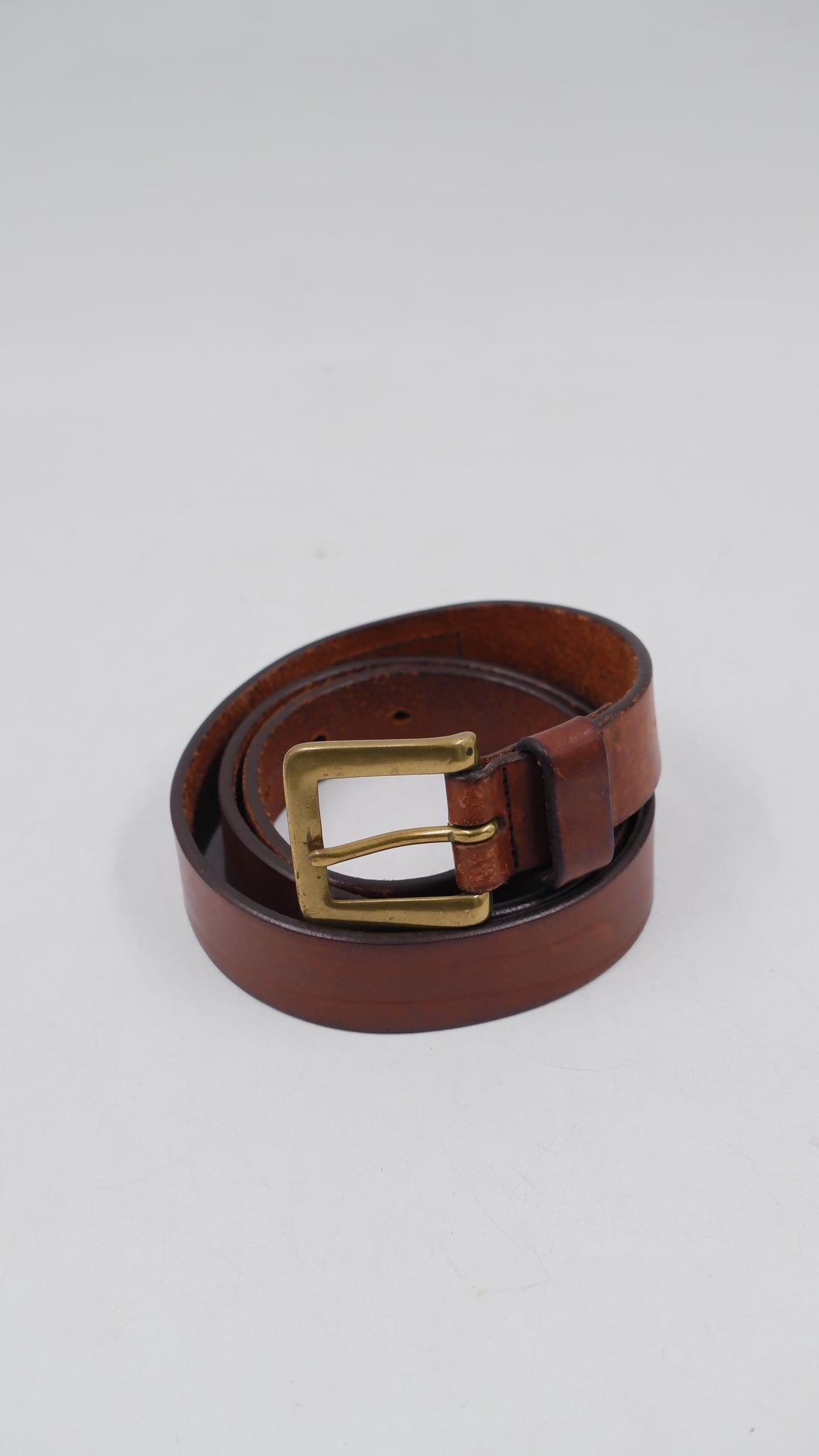 Vintage Brown Leather Belt