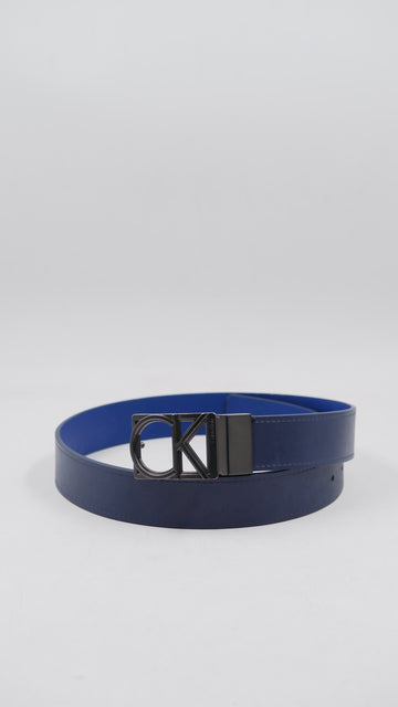 Monogram Plaque Buckle Reversible Belt