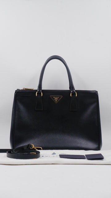 Saffiano Lux Double Zip Tote (Large)