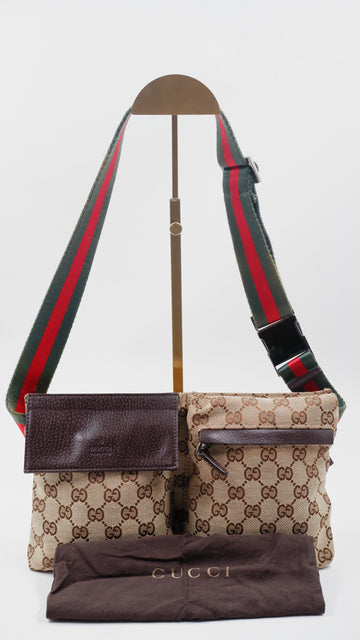 GG Web Sherry Line Waist Bag