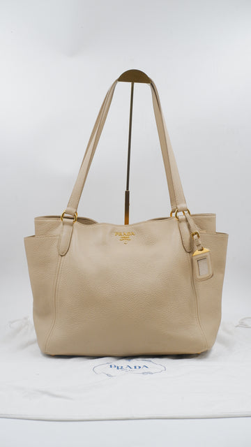 Vitello Daino Side Pocket Tote Bag
