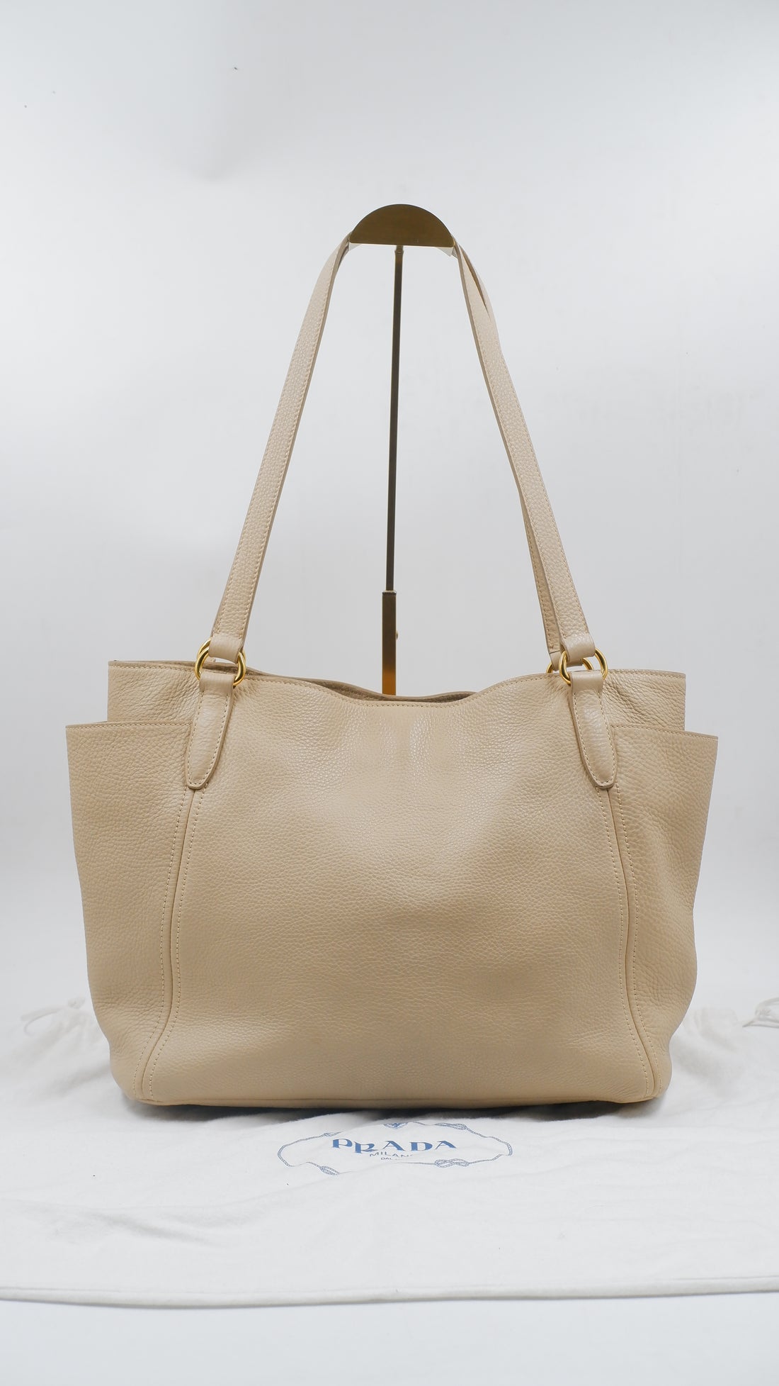 Vitello Daino Side Pocket Tote Bag