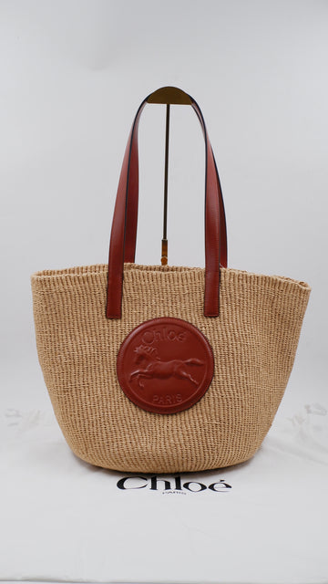 Large Horse Medal Basket Bag
