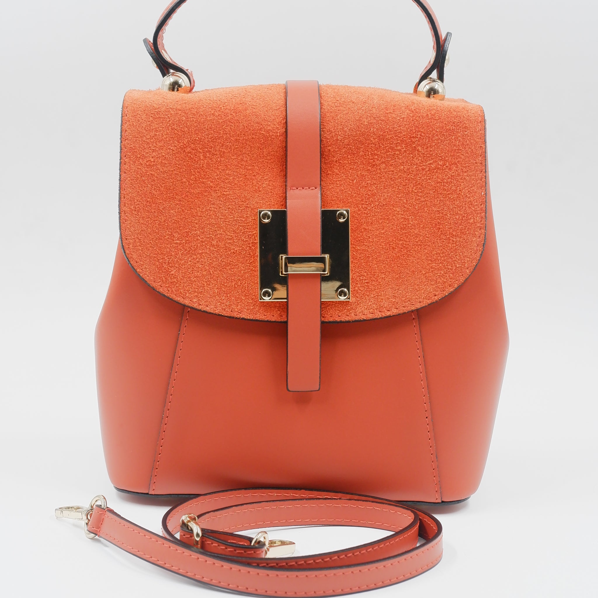 Italian Made Suede Backpack