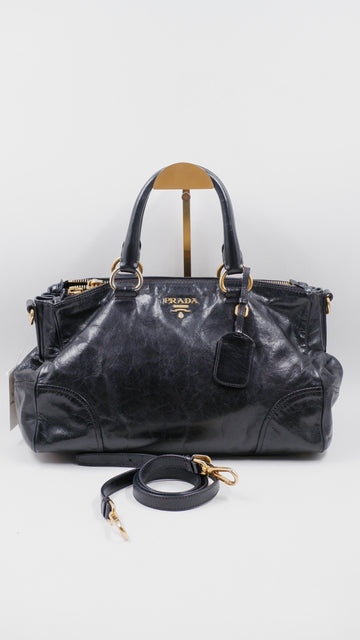 Vitello Shine Leather Tote