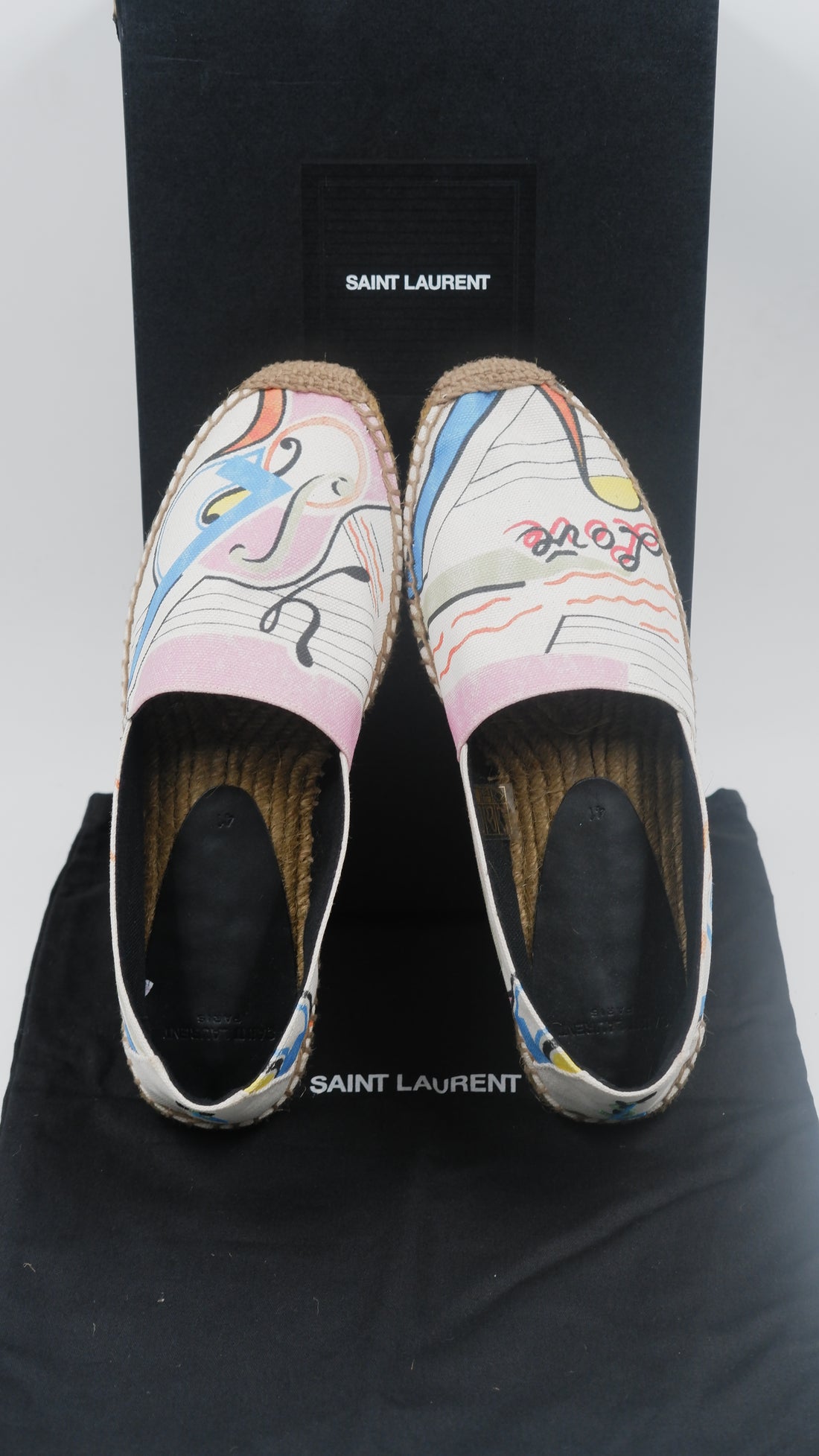 "Love 1980" Canvas Espadrille Flats