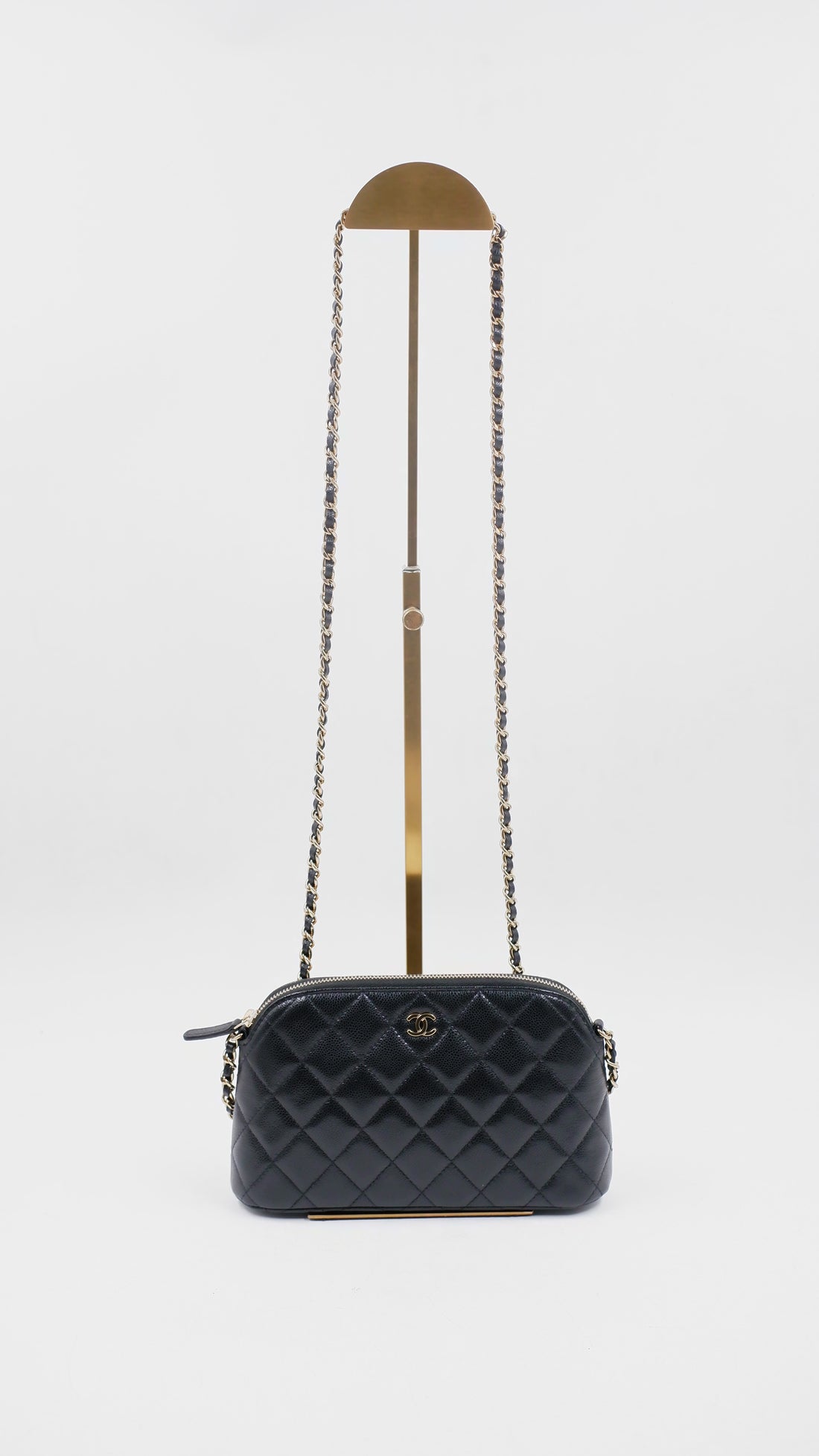CC Dome Zip Clutch (Microchip)
