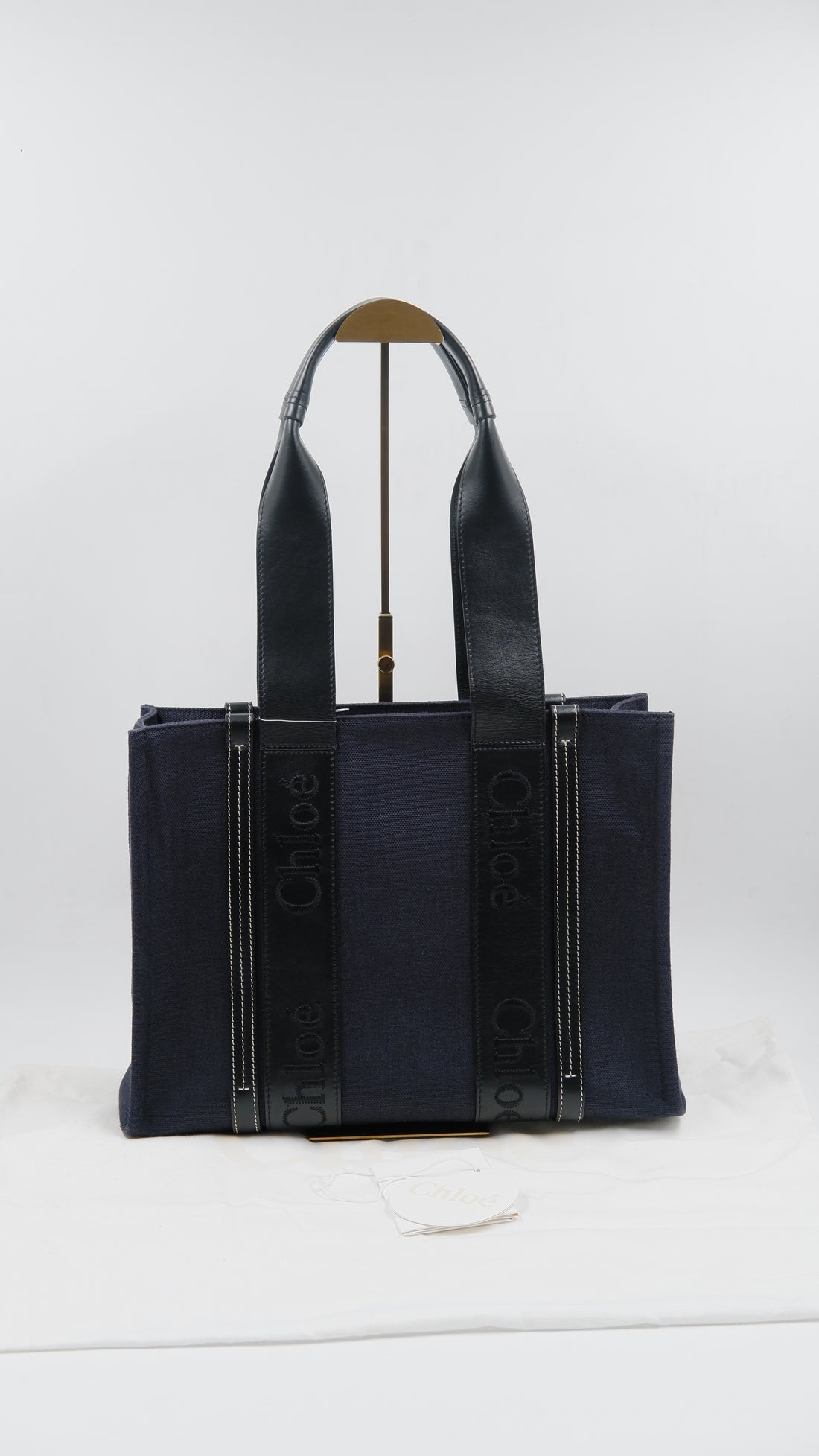 Wood Denim Tote Bag