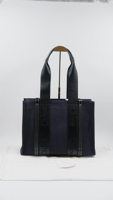 Wood Denim Tote Bag
