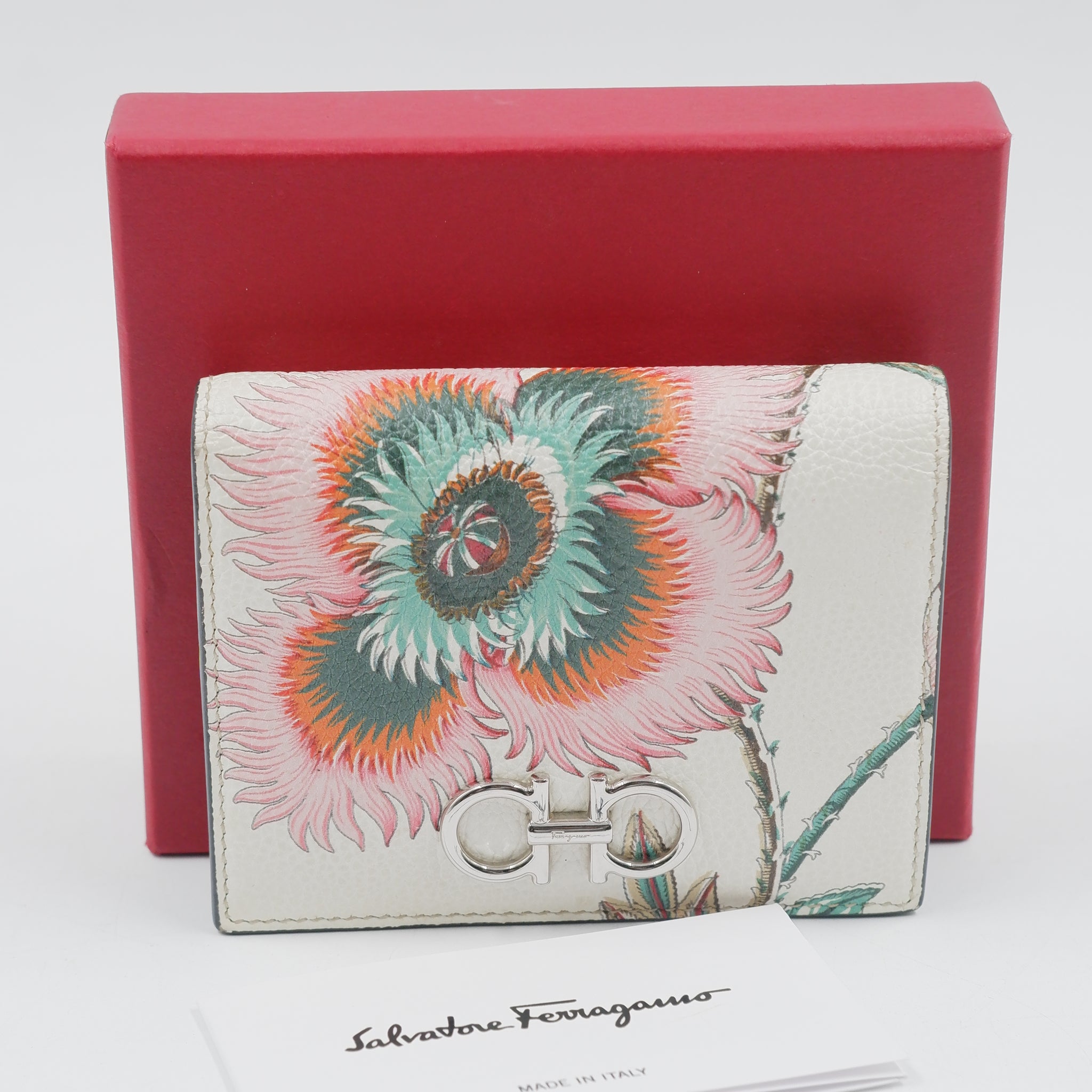 Gancini-Plaque Leather Wallet