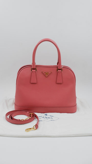 Saffiano Lux 2-way Shoulder Bag Pink
