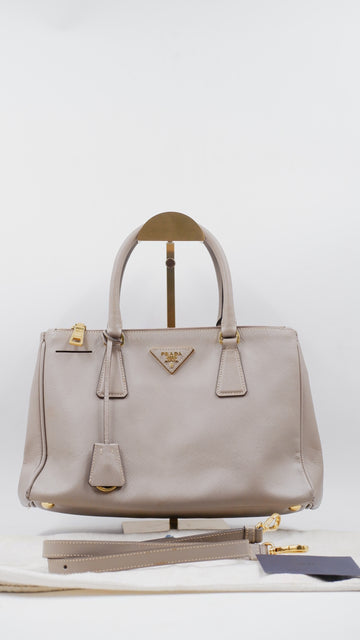 Saffiano Lux Galleria Double Zip Tote