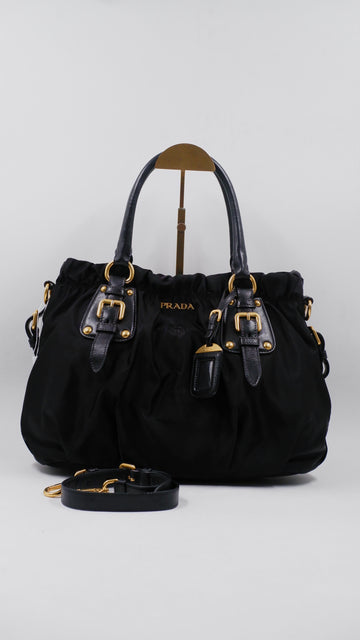 Tessuto Gaufre Nylon Satchel