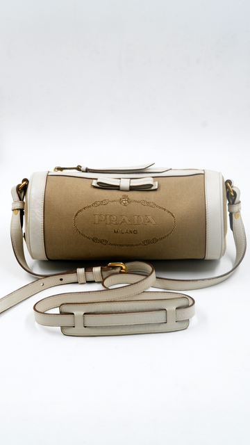 Canvas Logo Jacquard crossbody bag
