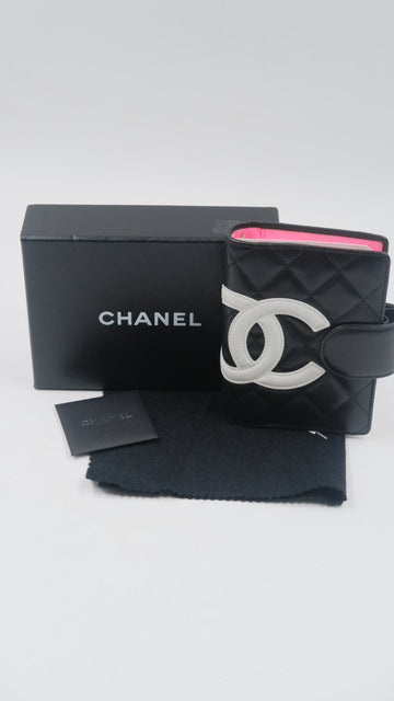 Calfskin Quilted Small Cambon Agenda Wallet