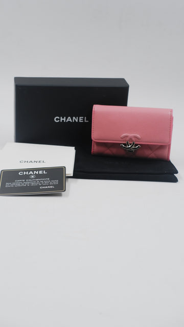 Caviar Quilted CC Box Flap Card holder