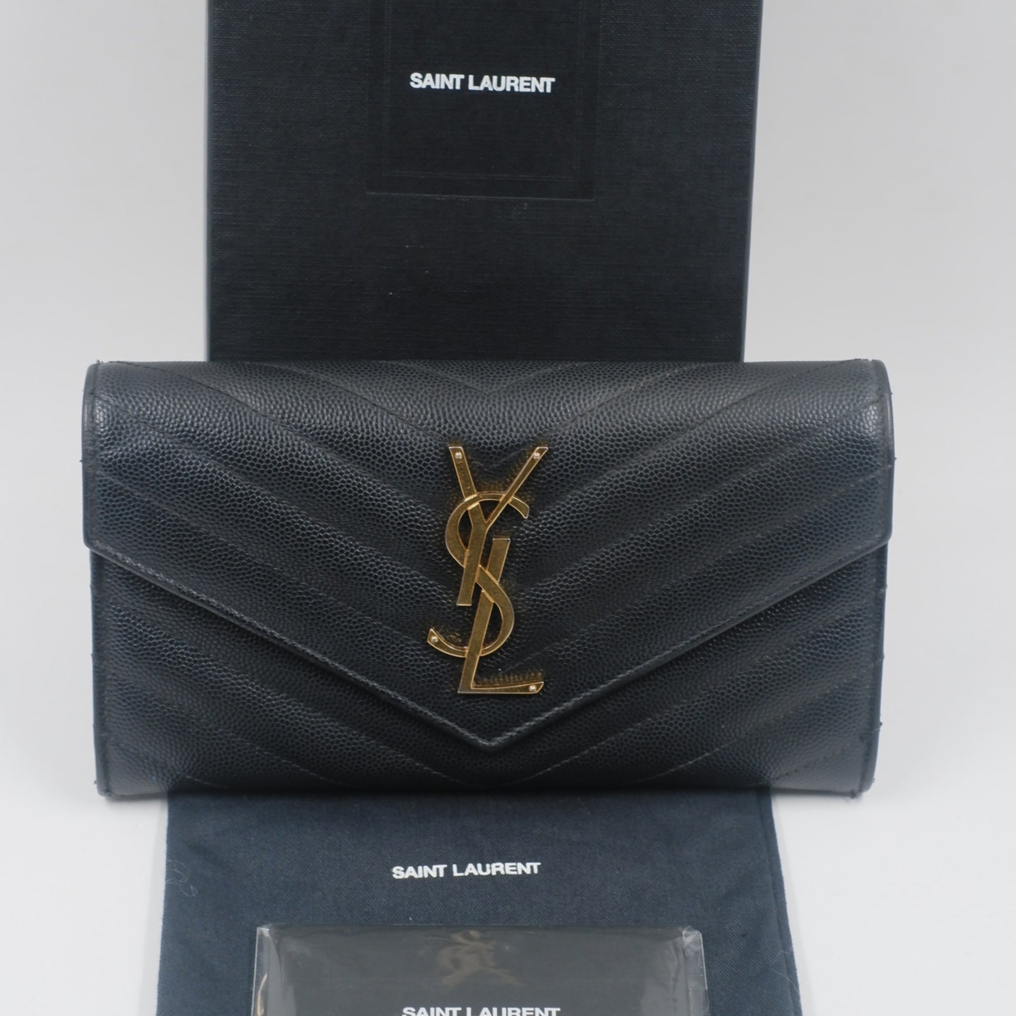 Black Cassandra Flap Wallet
