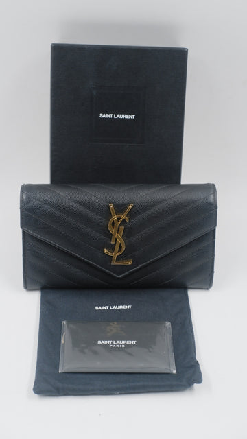 Black Cassandra Flap Wallet