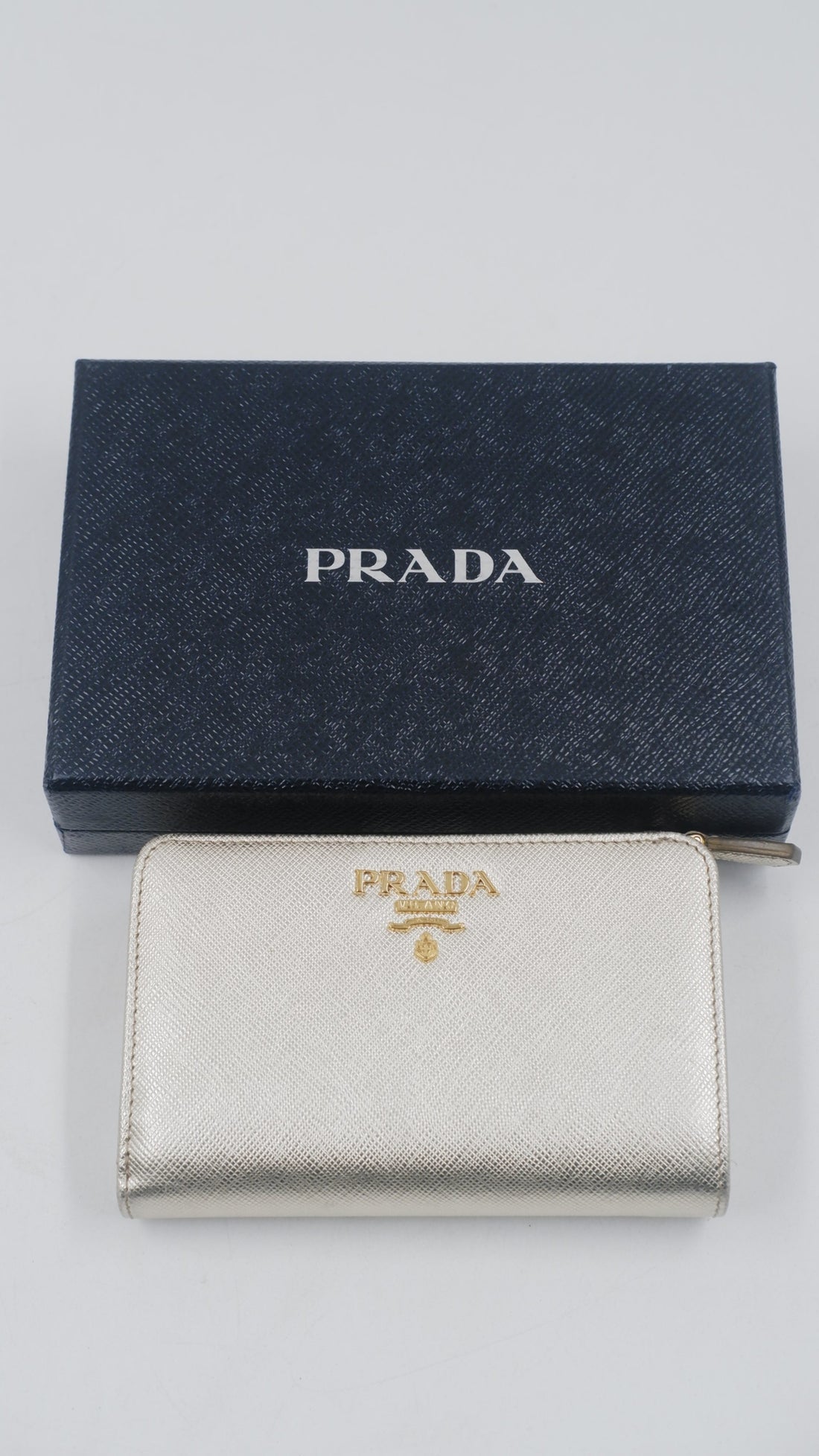 Saffiano Leather Zipper Wallet